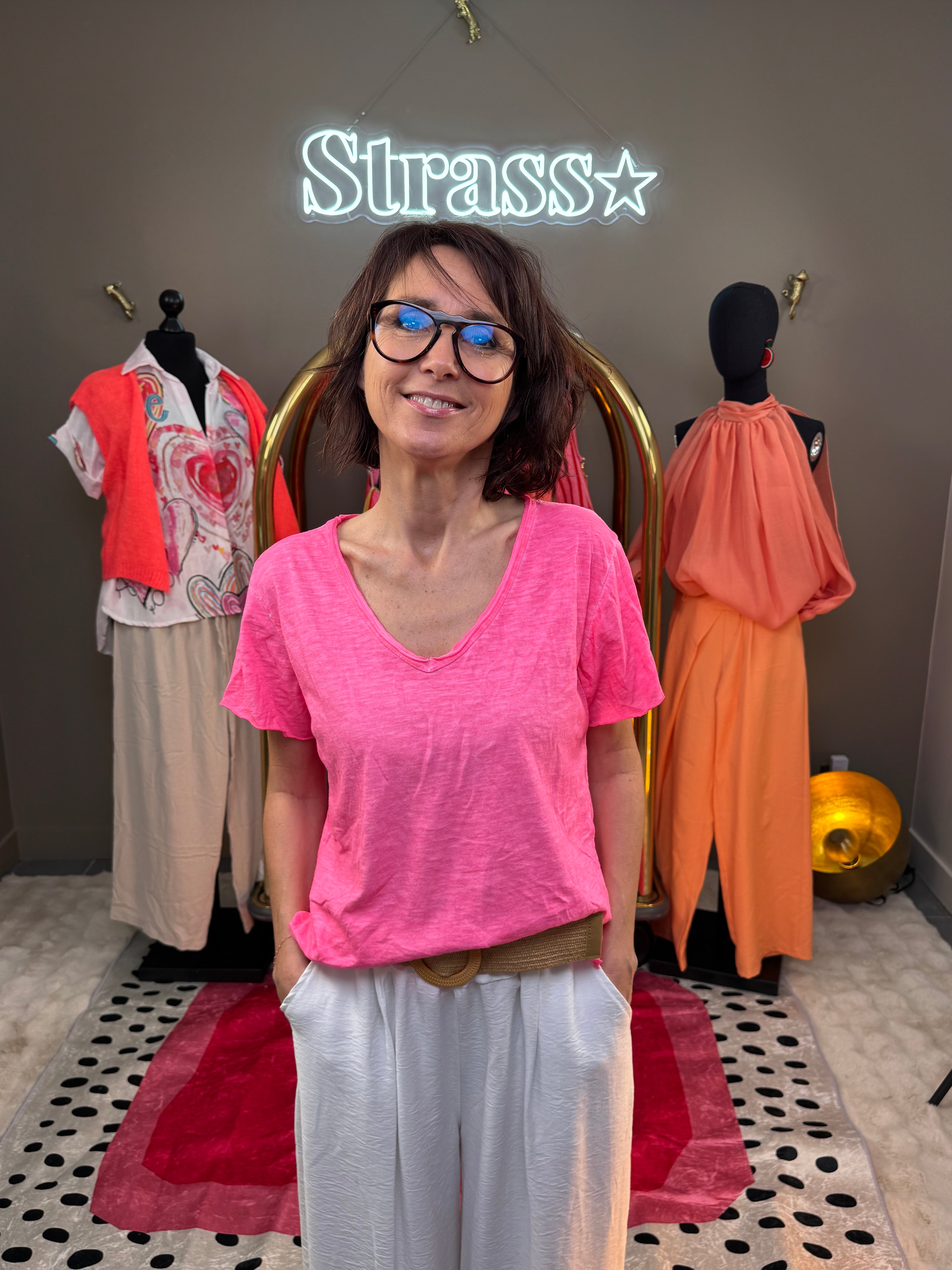 T Shirt Cool Rose Fluo