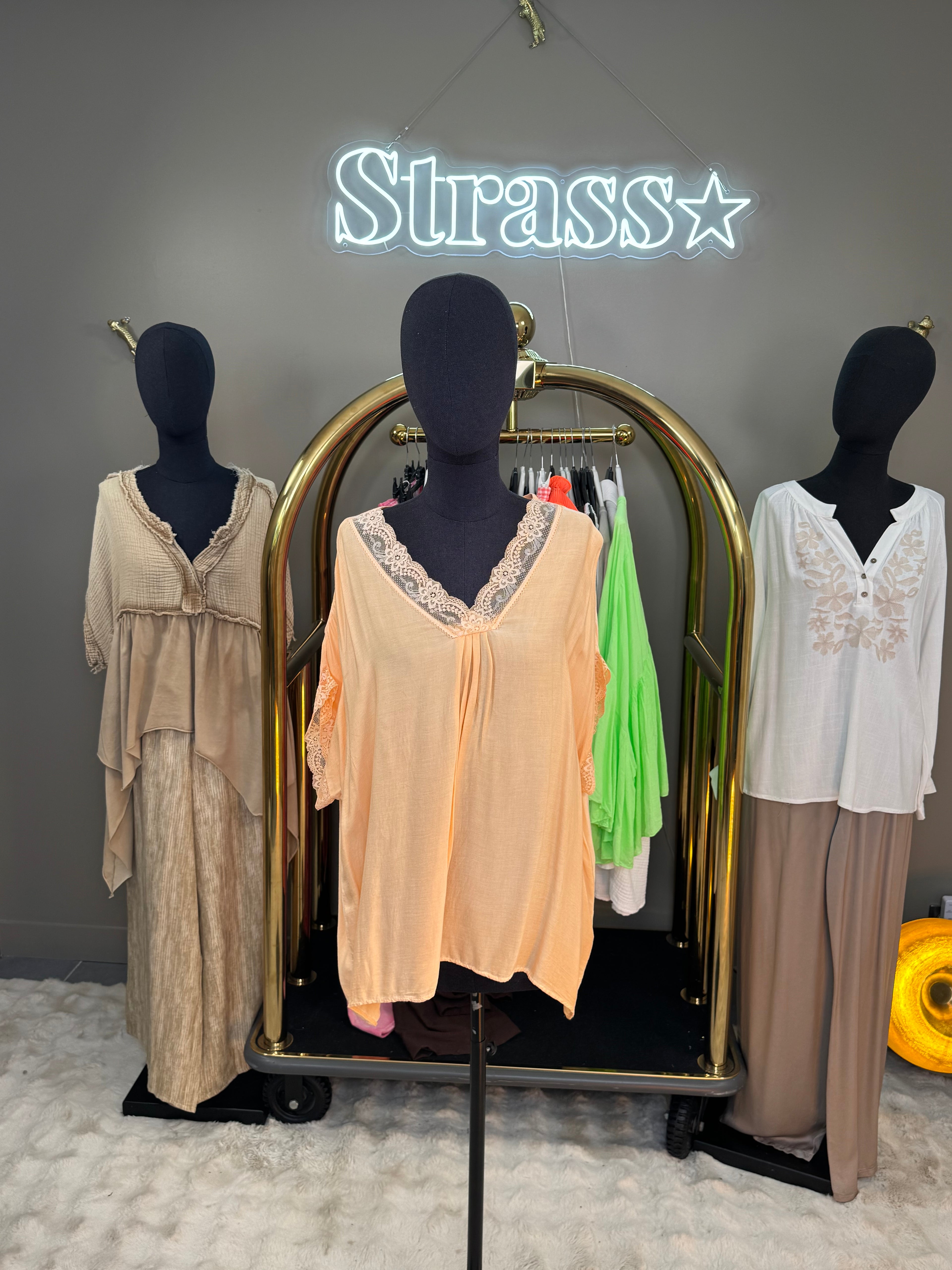 Top Summer viscose abricot