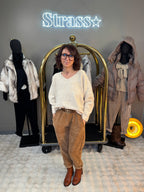 Pantalon Confort Velours Camel