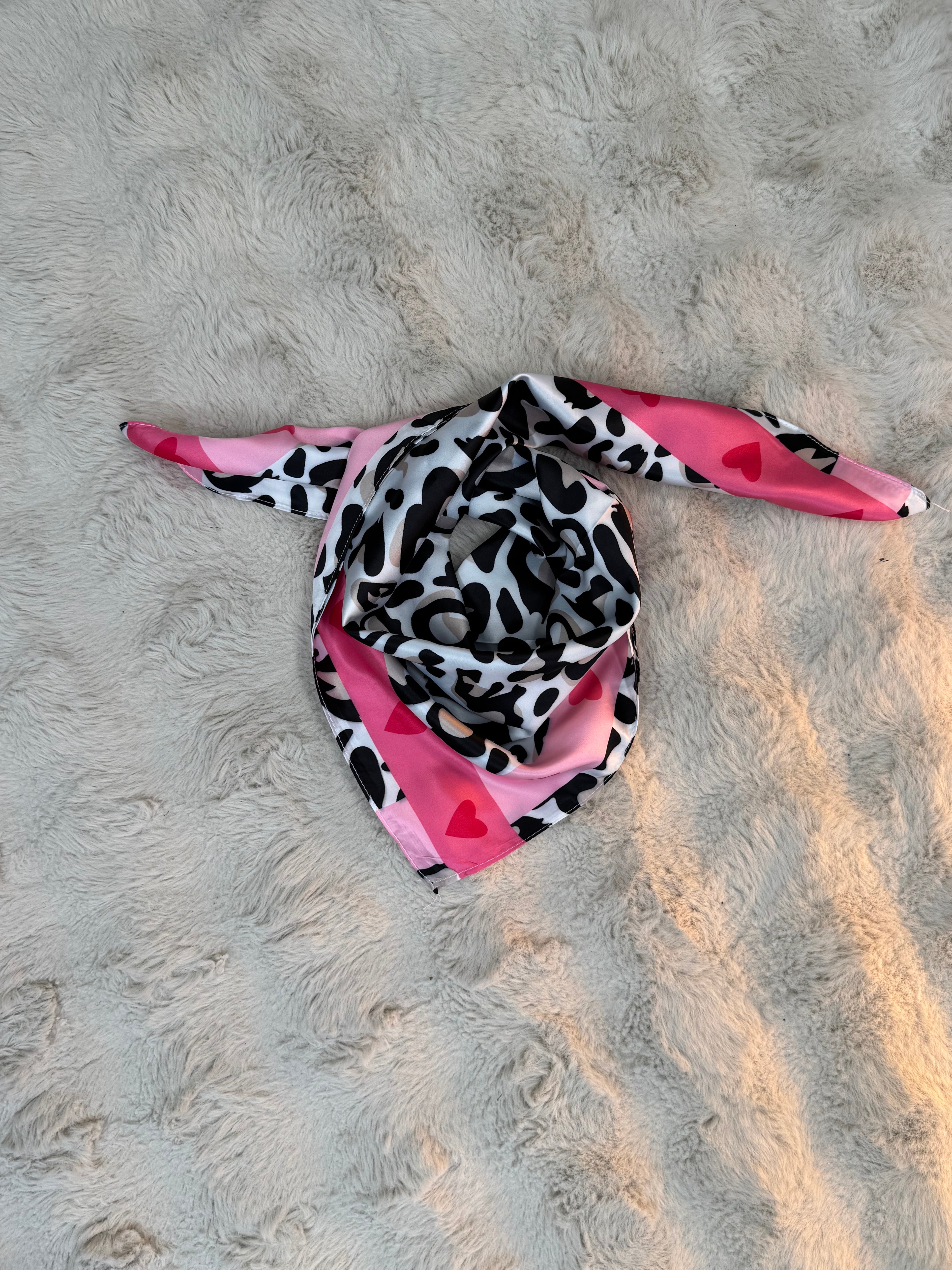 Foulard Leopard Rose