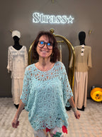 Top Crochet Irene Turquoise