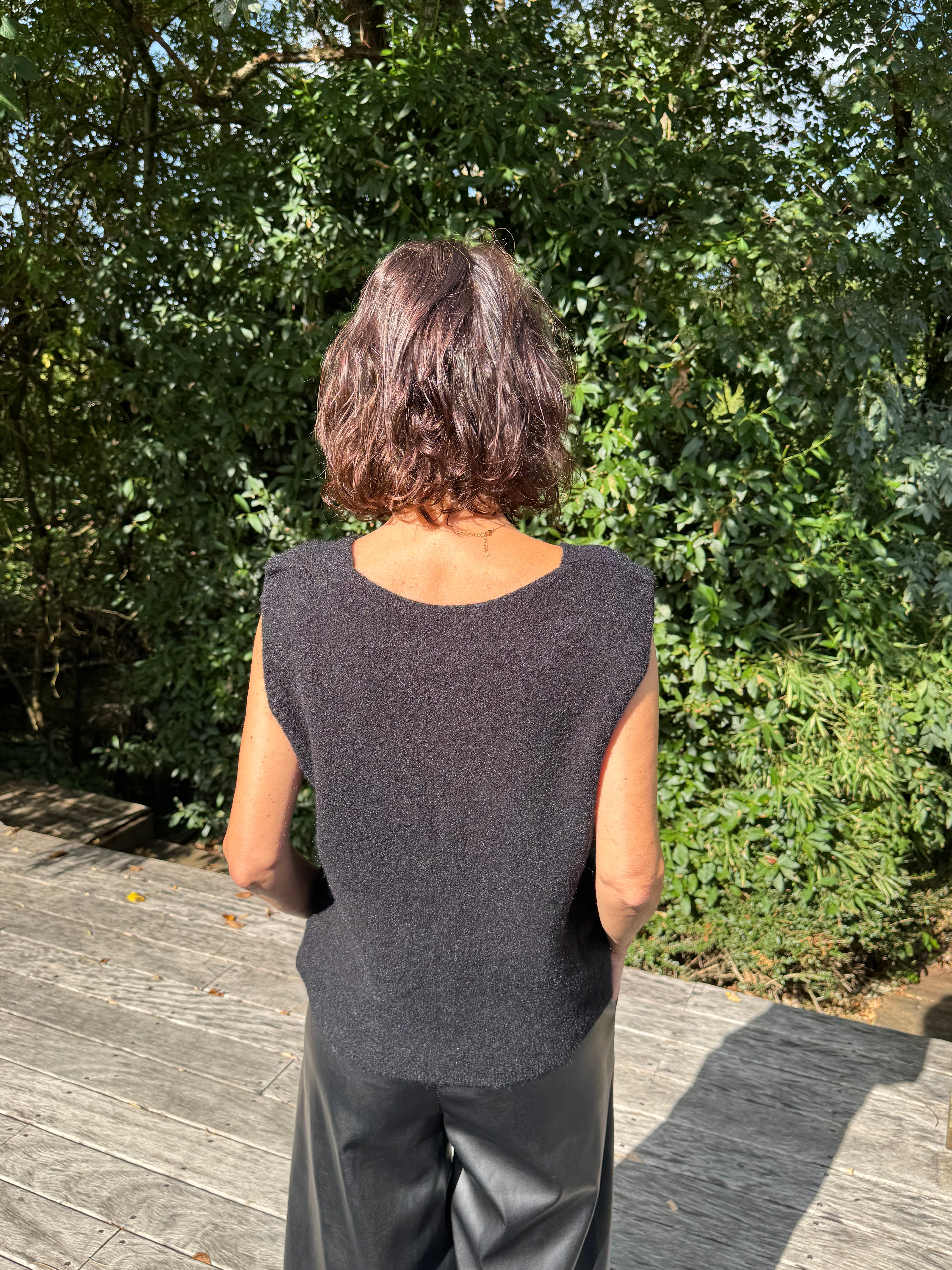Pull Sans Manche Victoria Noir