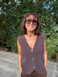 Pull Sans Manche Victoria Choco