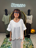 T Shirt Manches Ballon Blanc