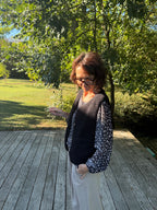 Veste sans manche petit mouton noire