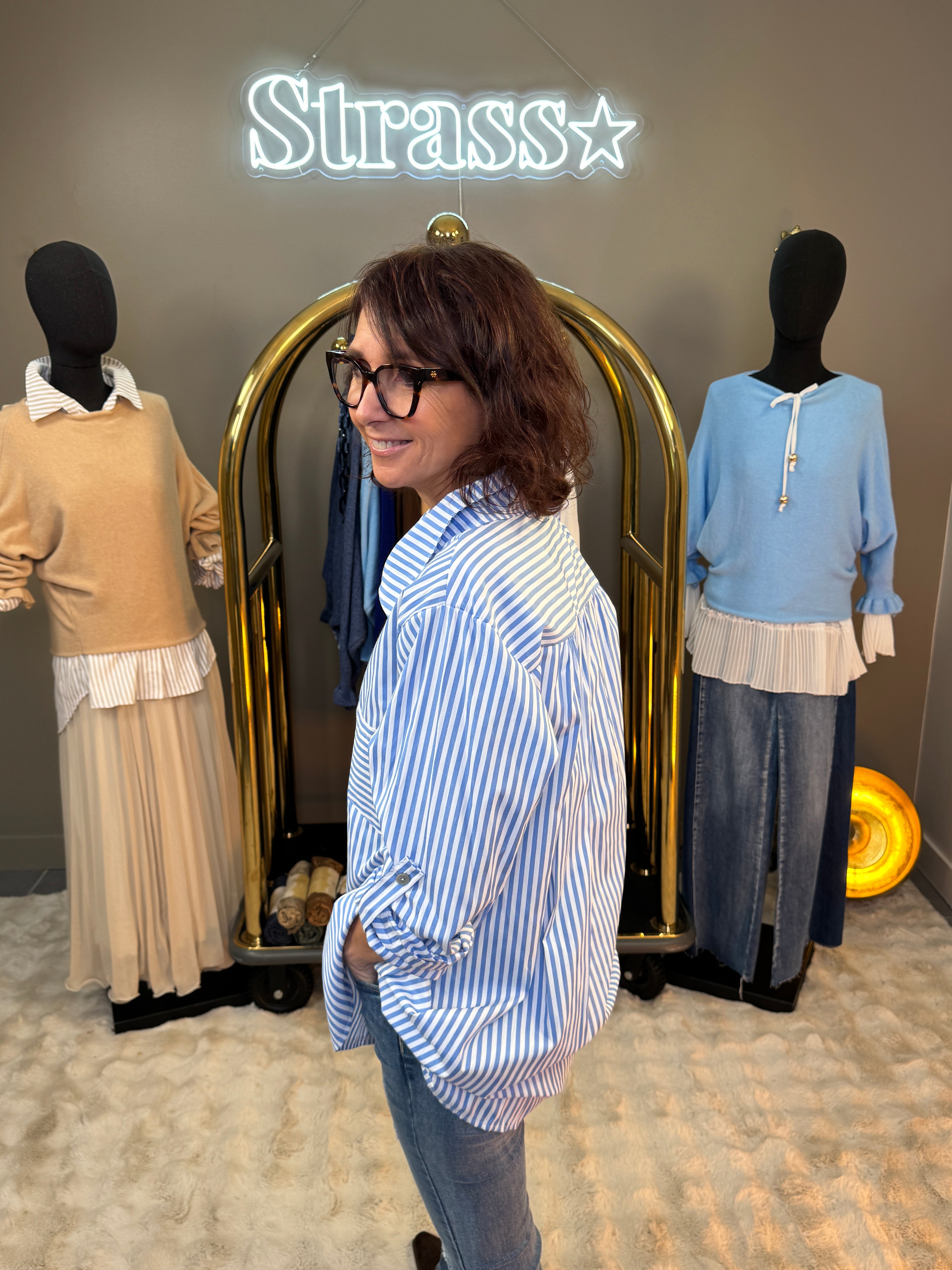 Chemise Rayé Lucia Bleu Ciel