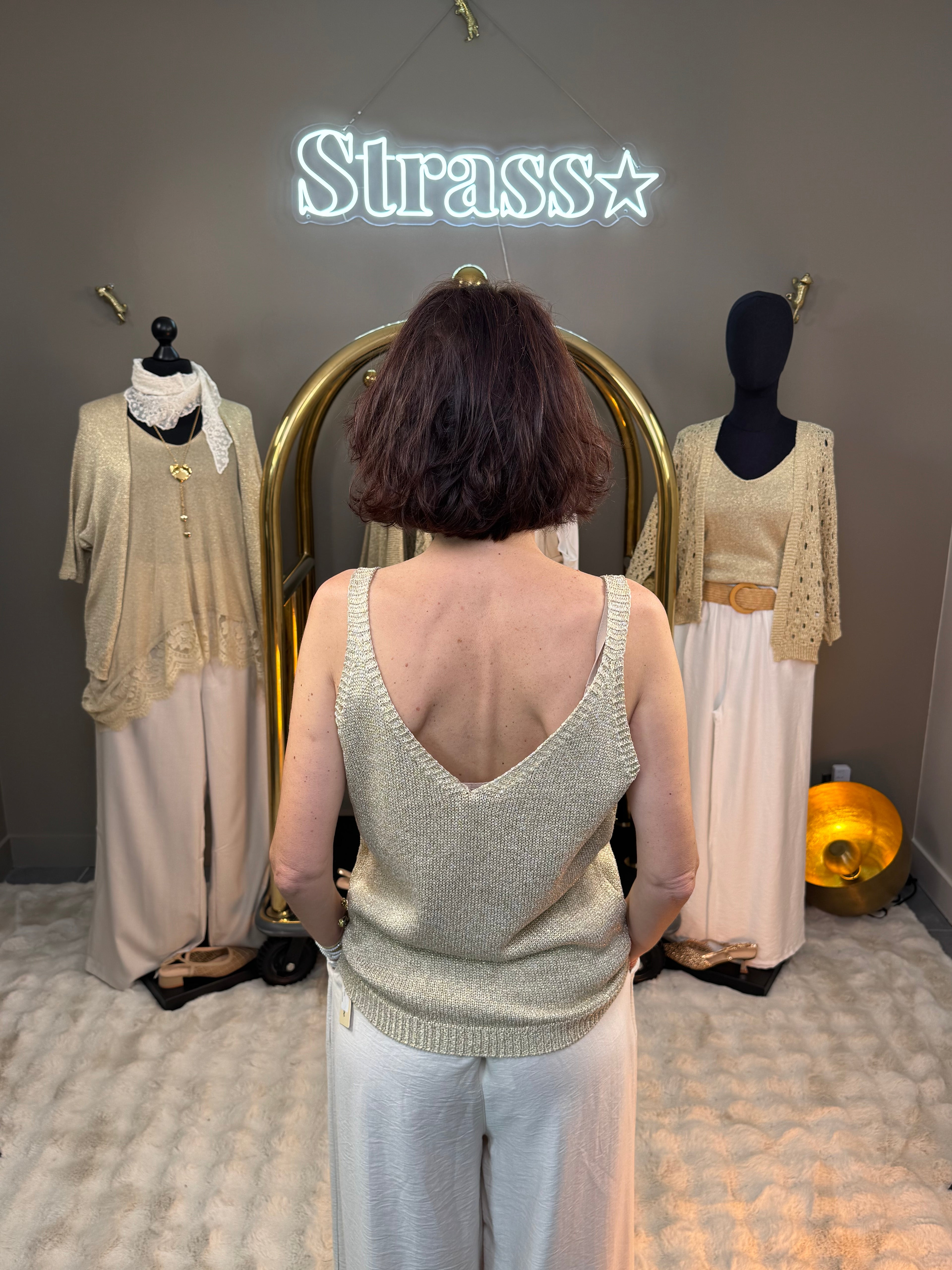 Débardeur Lurex Chikito Doré