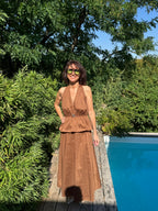 Ensemble Jupe + Top Soleil Choco
