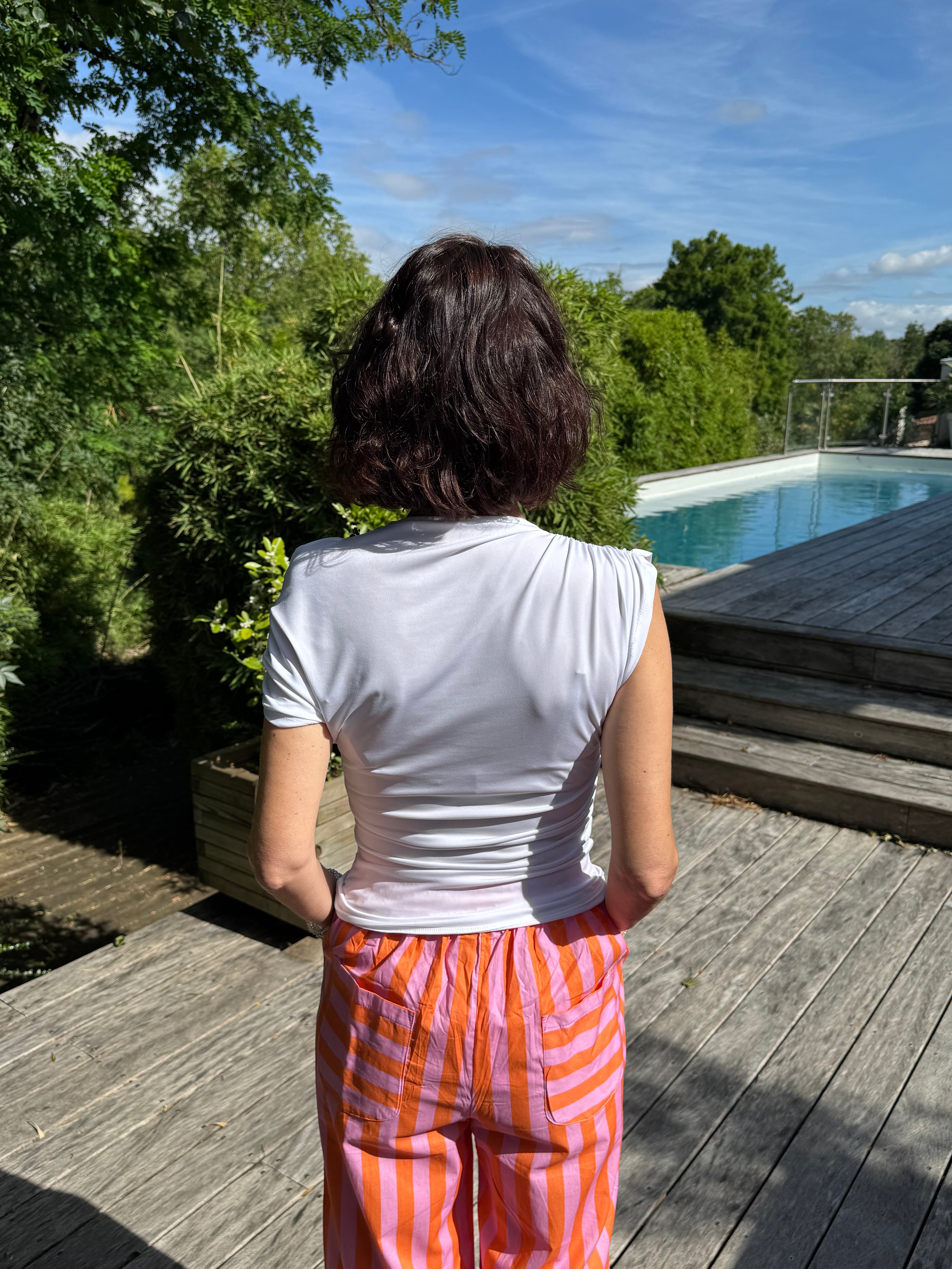 Top Drapé Blanc