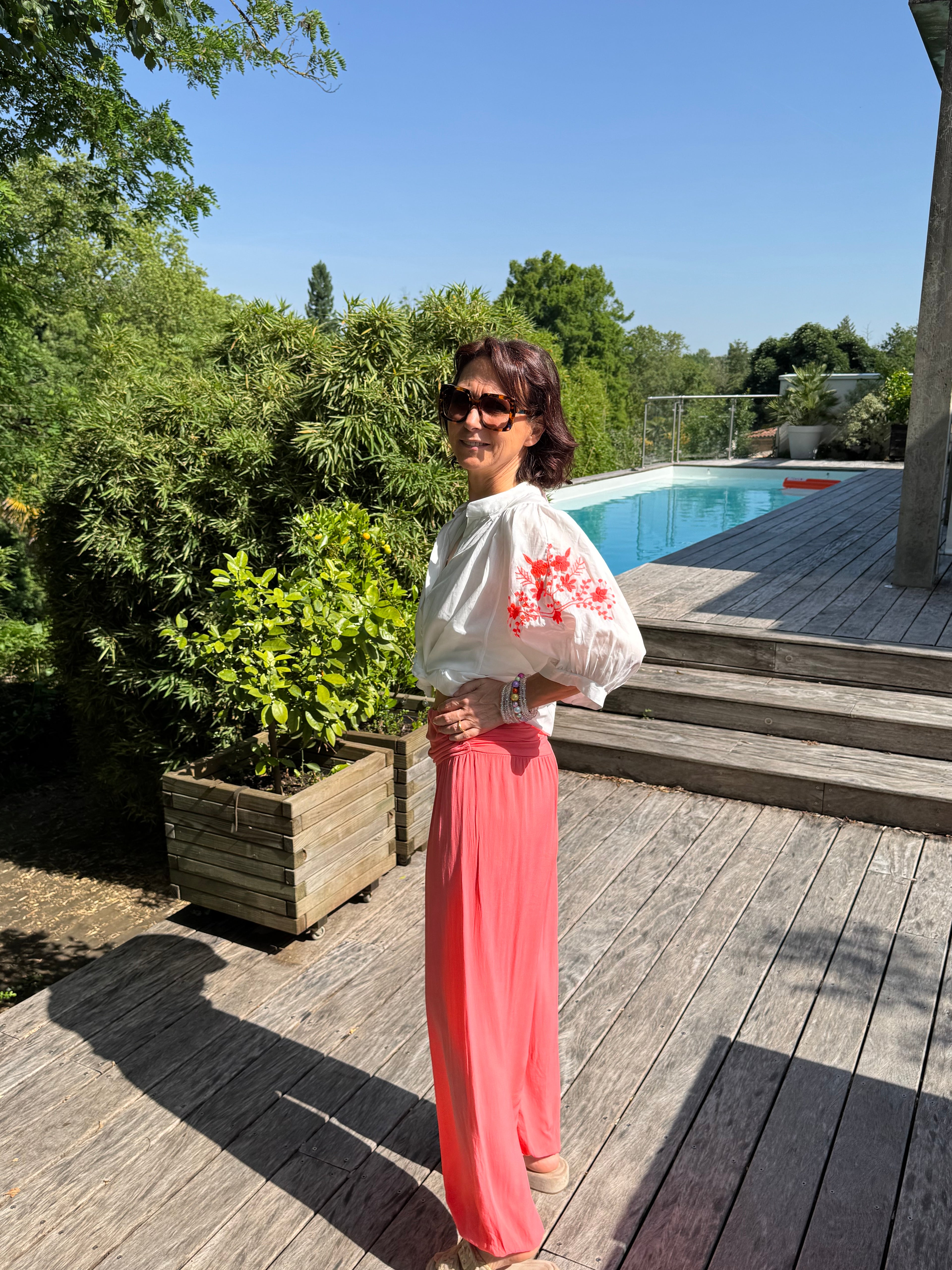 Pantalon Jasmine Corail