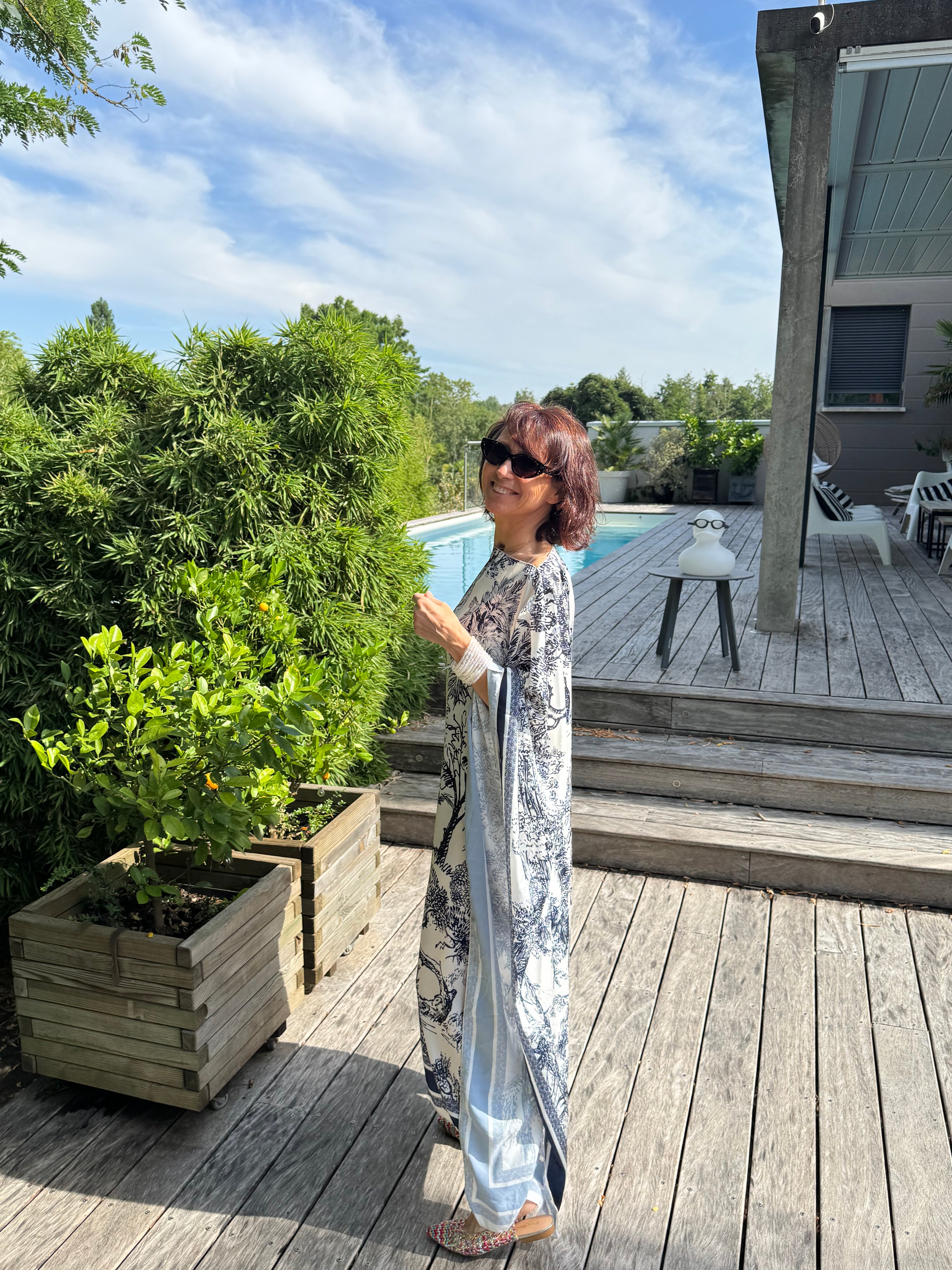 Robe Foulard Bleu Marine
