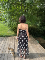 Robe Pois Tulle Noire