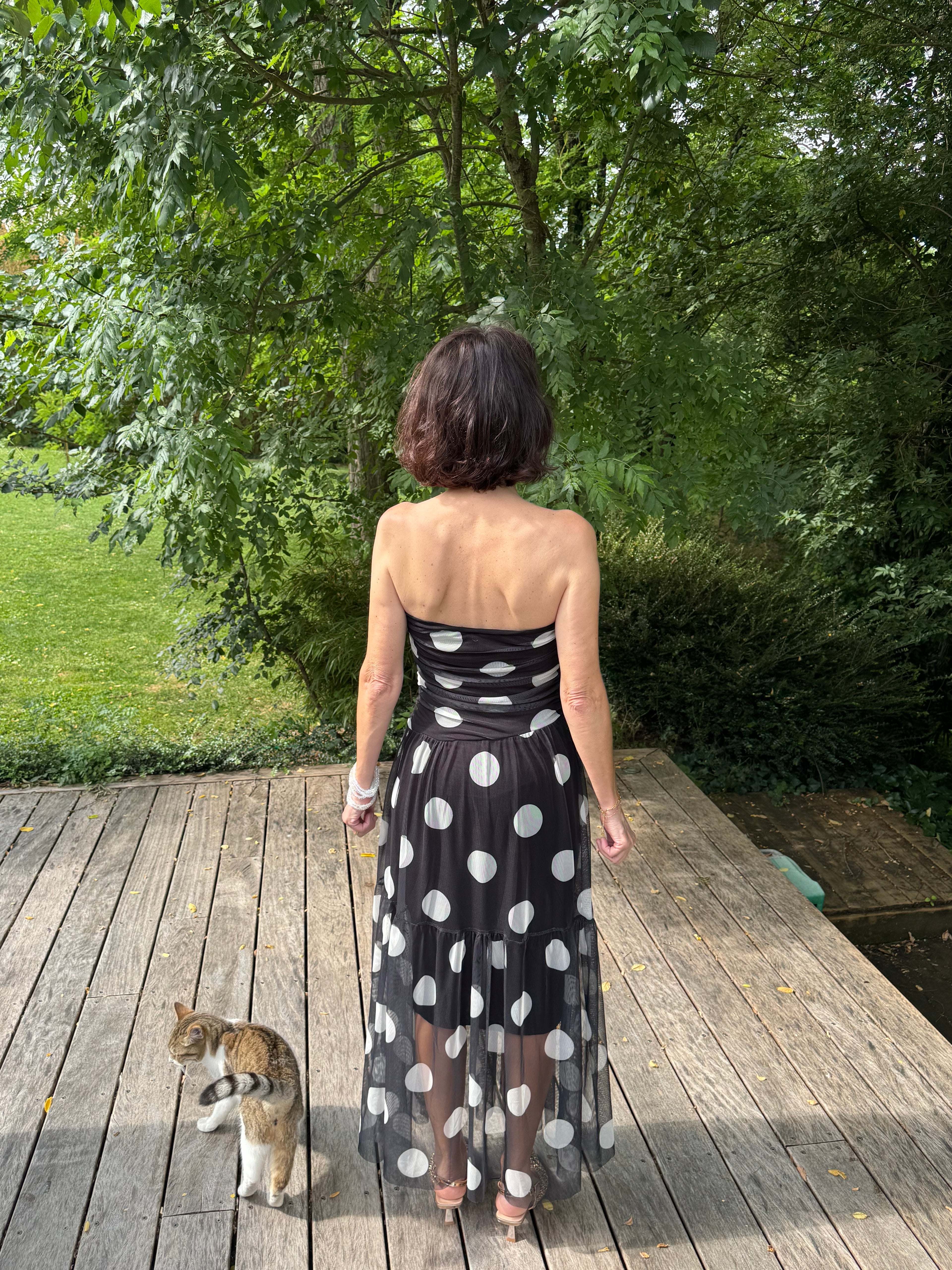 Robe Pois Tulle Noire