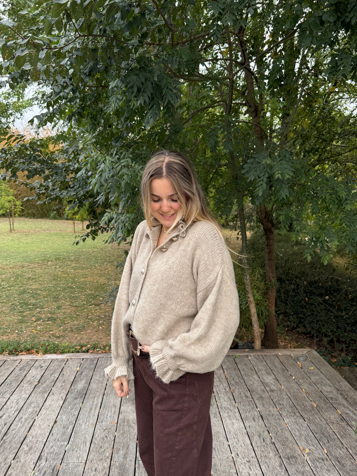 Gilet volage beige