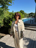 Blouson plume et paillette