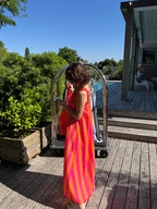 Robe et Son Sac Orange et Fuschia