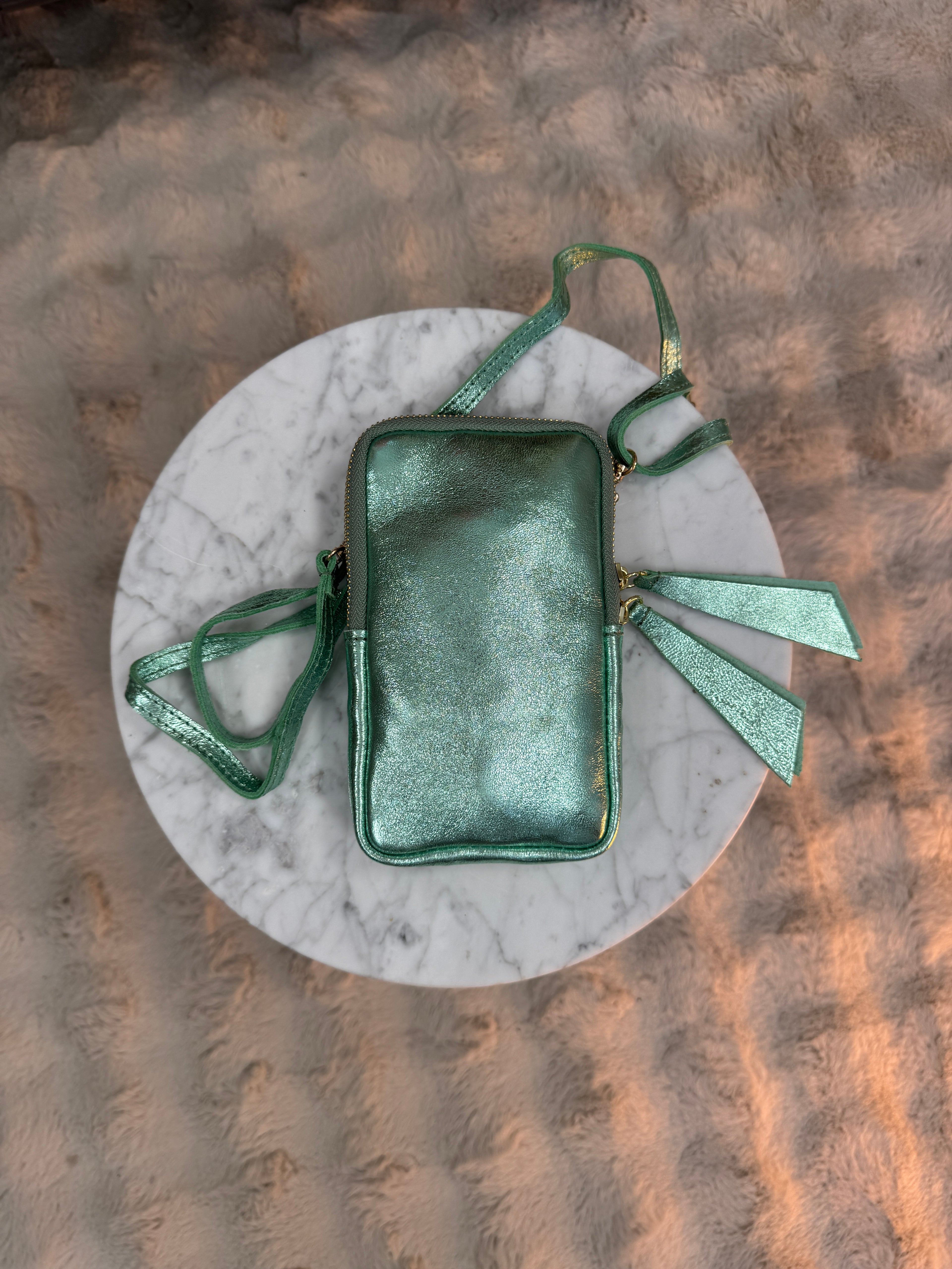 Pochette téléphone Vert d’Eau