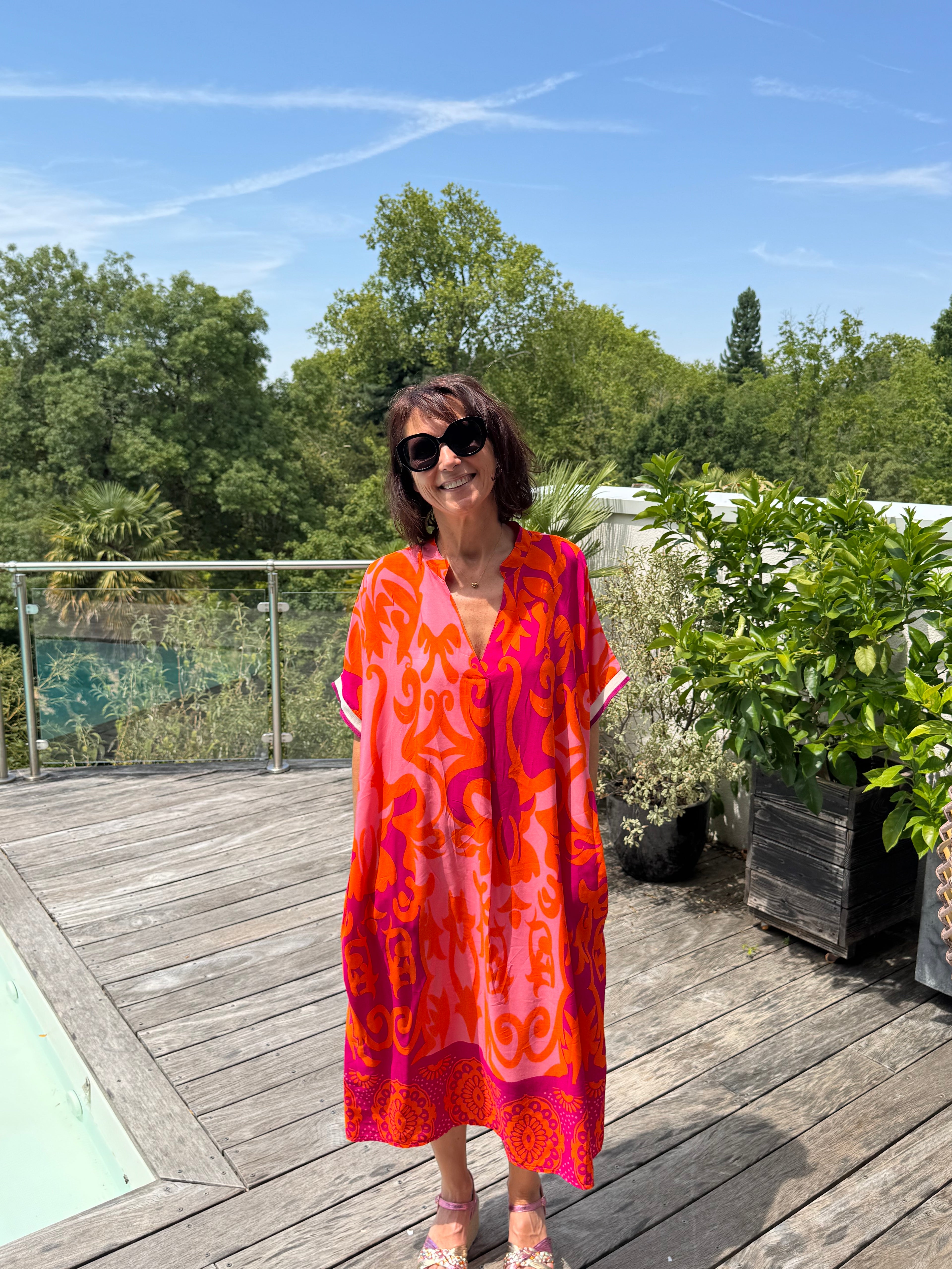 Robe Viscose Sunlight Rose