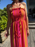 Sautoir Marrakech Long Boules Orange