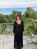 Robe Plissée Divina Noire