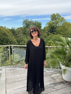 Robe Plissée Divina Noire