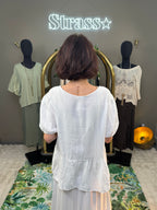 Blouse Nouettes Gaze de Coton Blanc