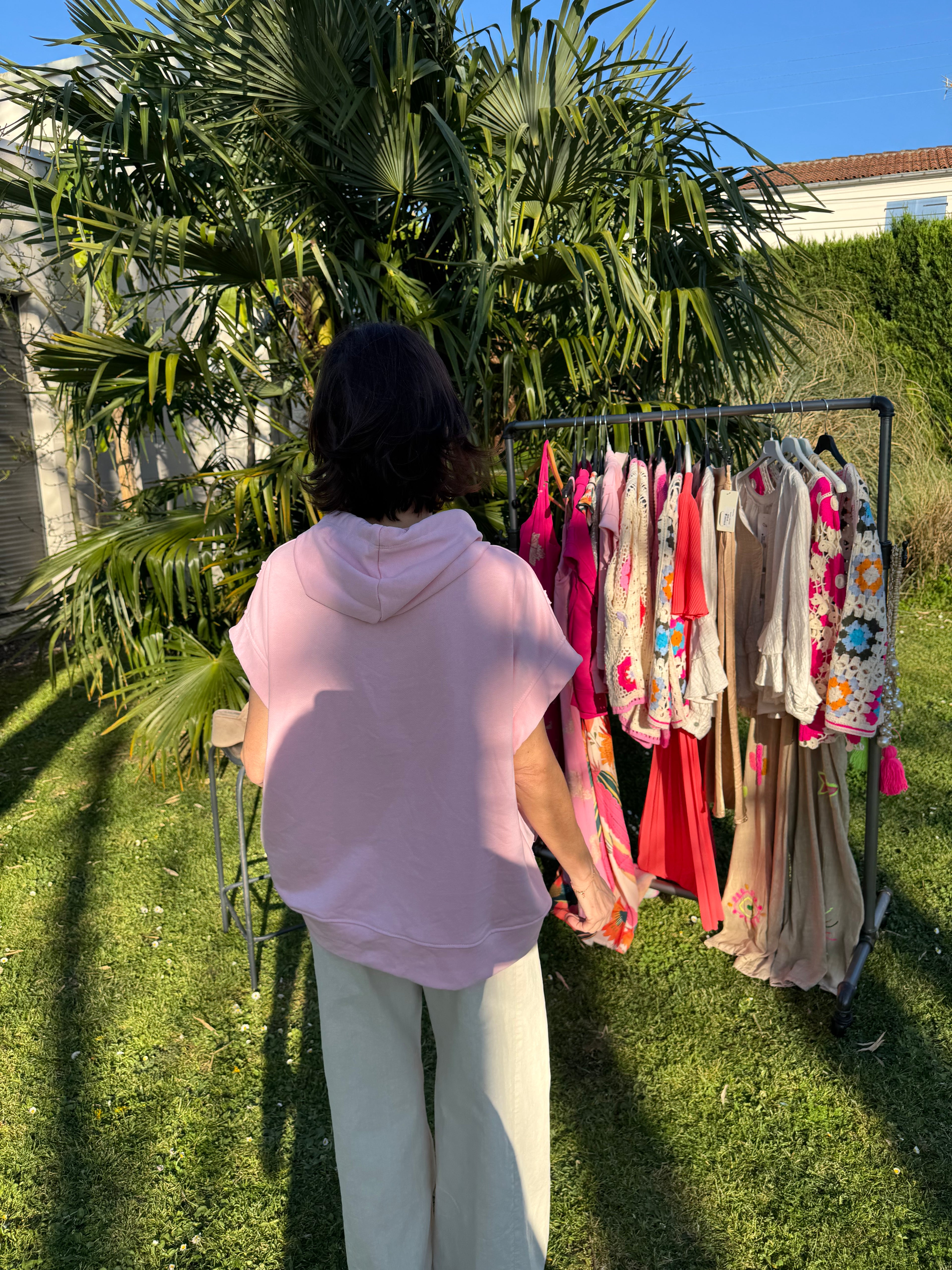 Sans Manche Girl Rose