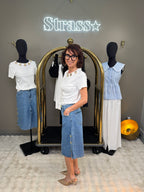 Bermuda Boutons Jean