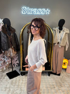 Pulls Noeud Catherine Beige