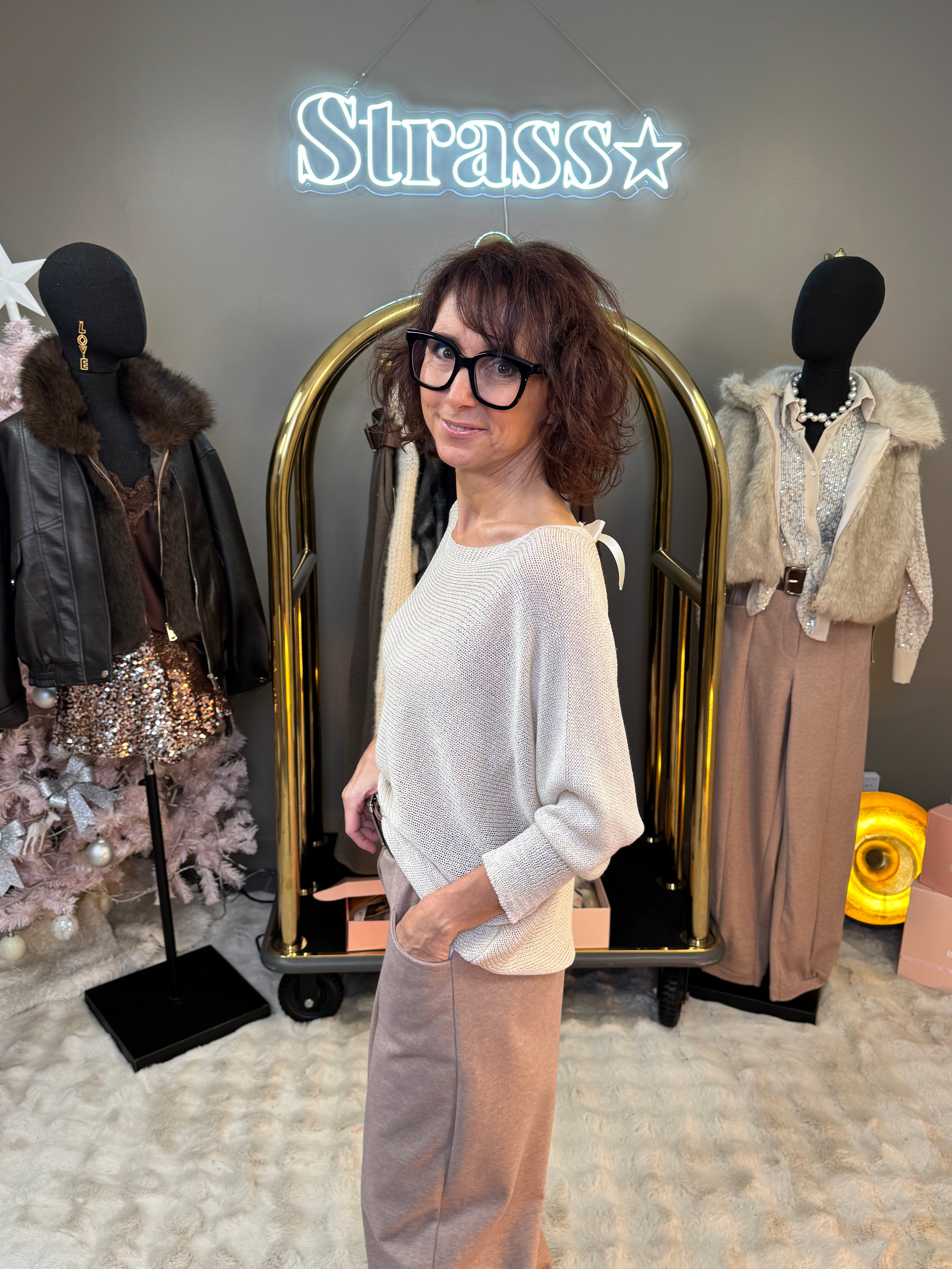 Pulls Noeud Catherine Beige