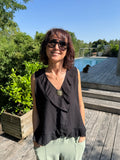 Débardeur Soleil Broche Noir