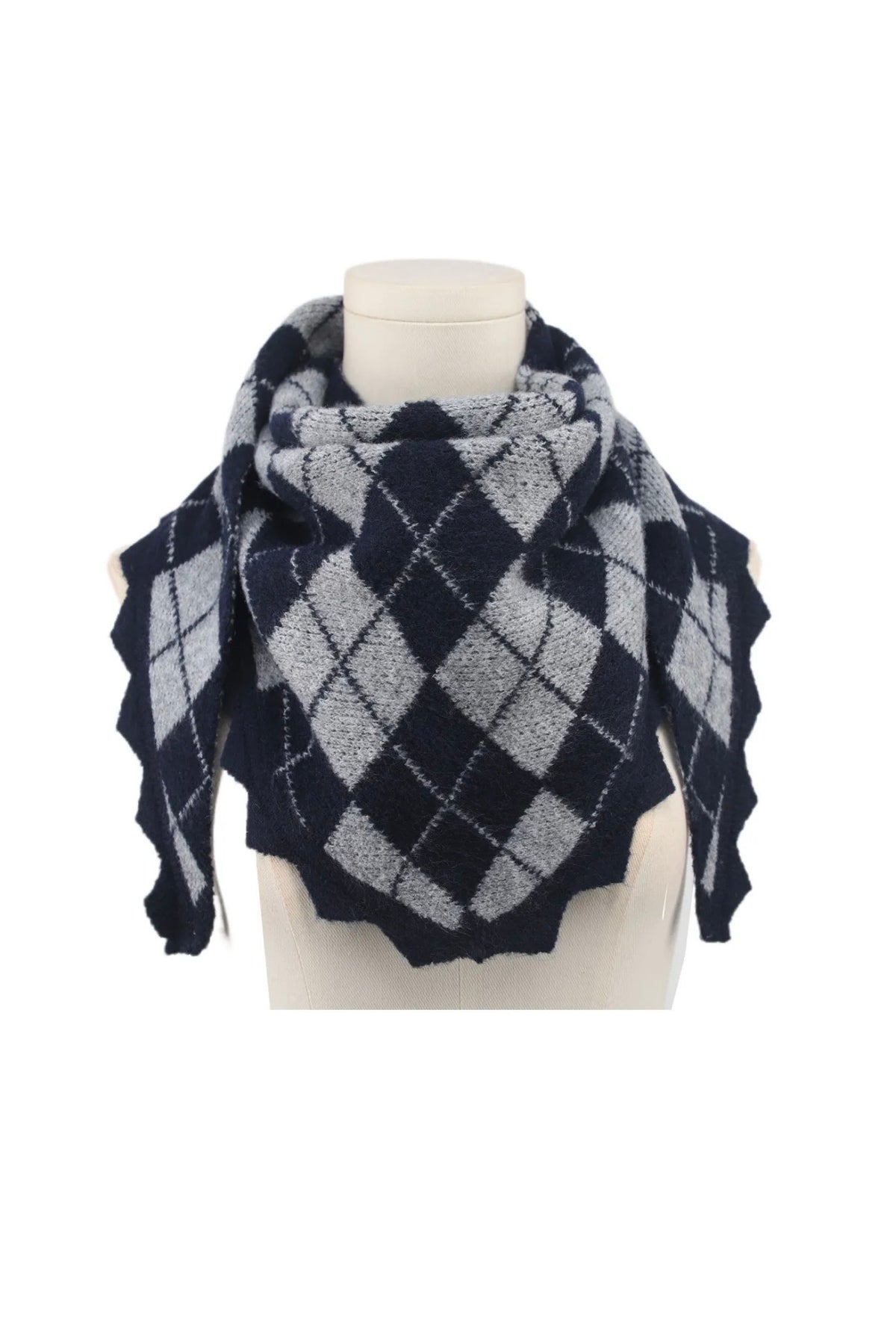Écharpe triangle Burlington bleu marine