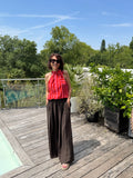 Pantalon Uni Viscose Choco