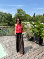 Pantalon Uni Viscose Choco
