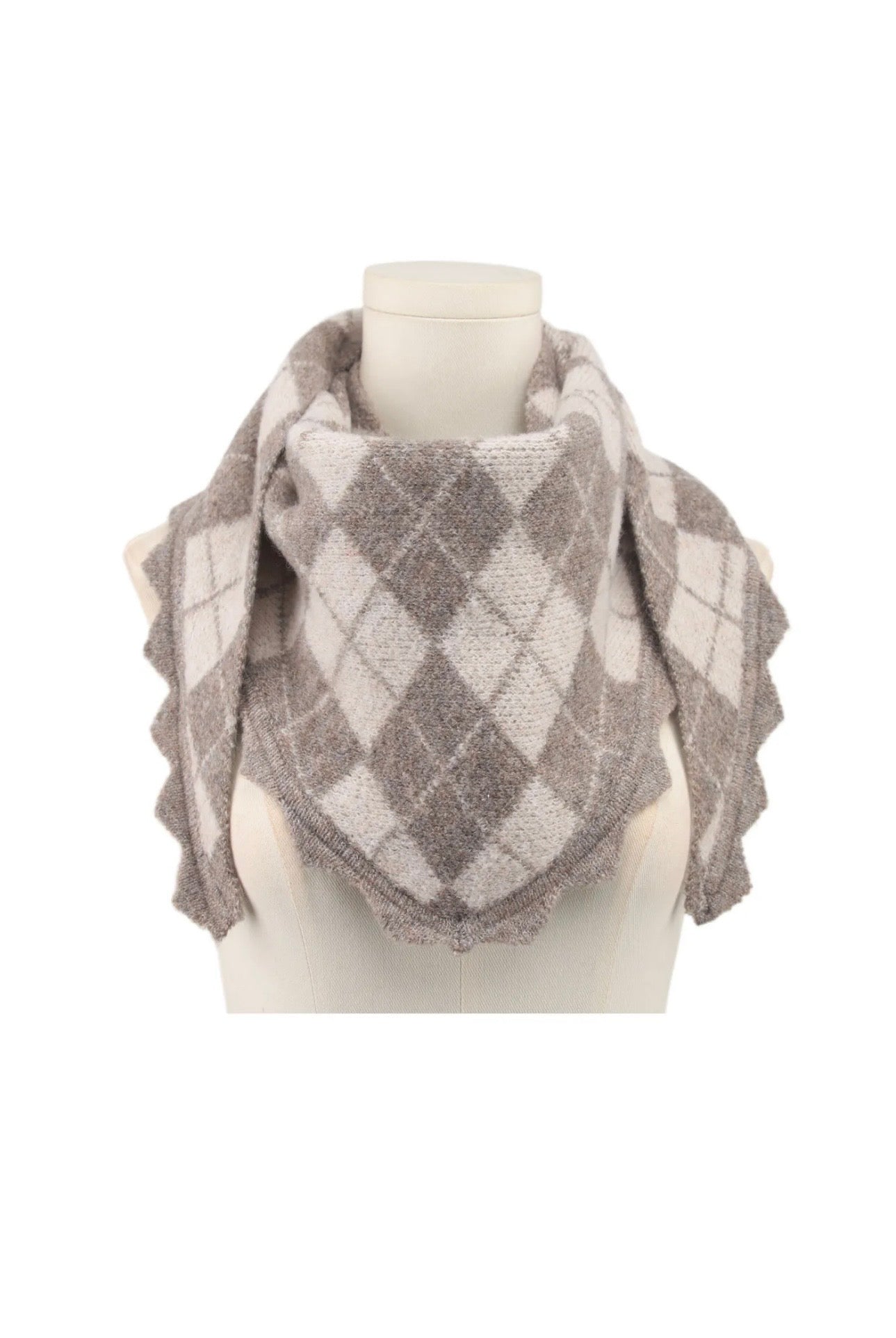 Écharpe triangle Burlington beige
