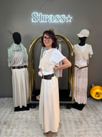 Jupe Ceinture Poche Beige