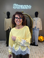 Sweat Dentelle jaune