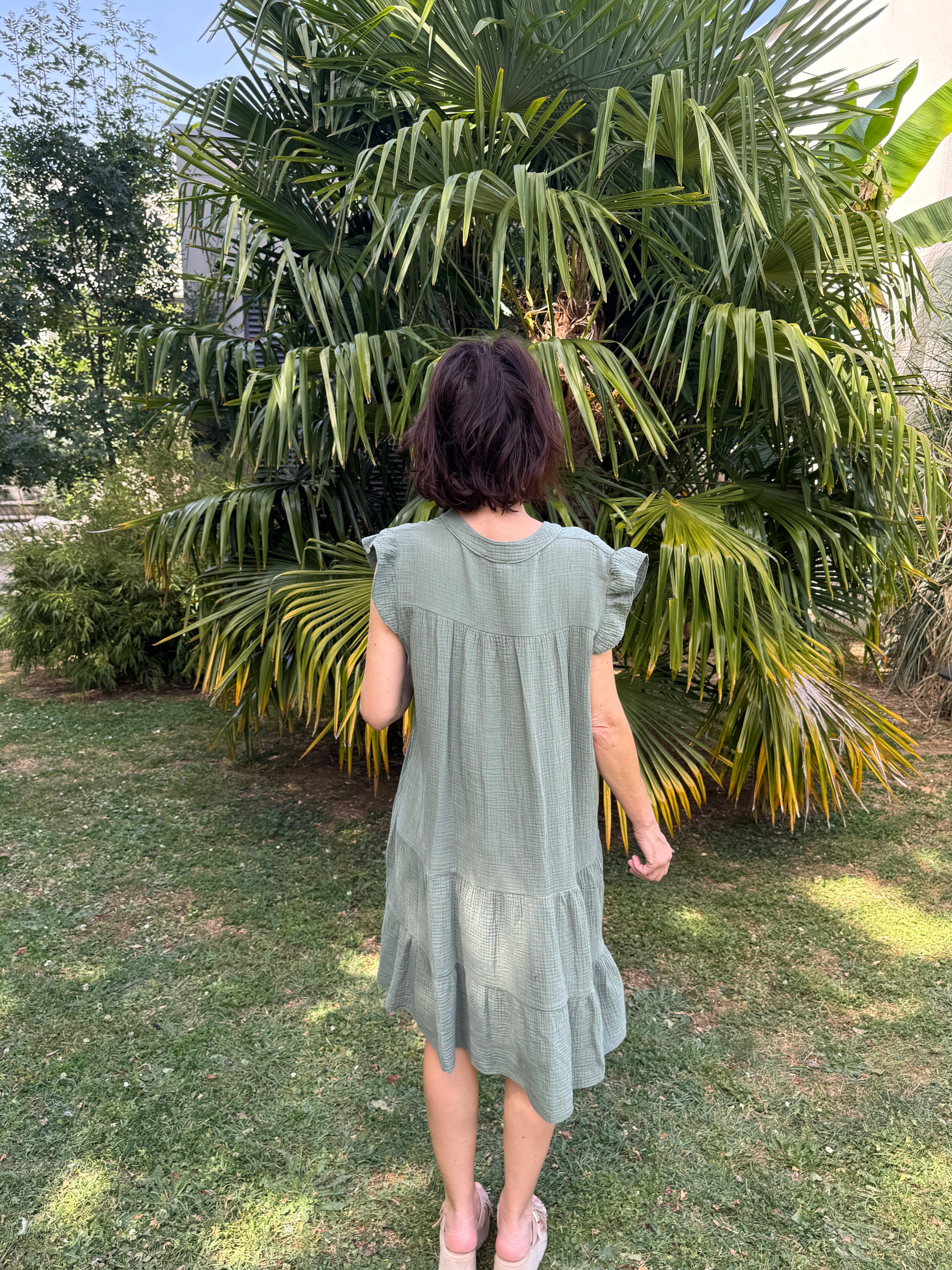 Robe Croisette Kaki