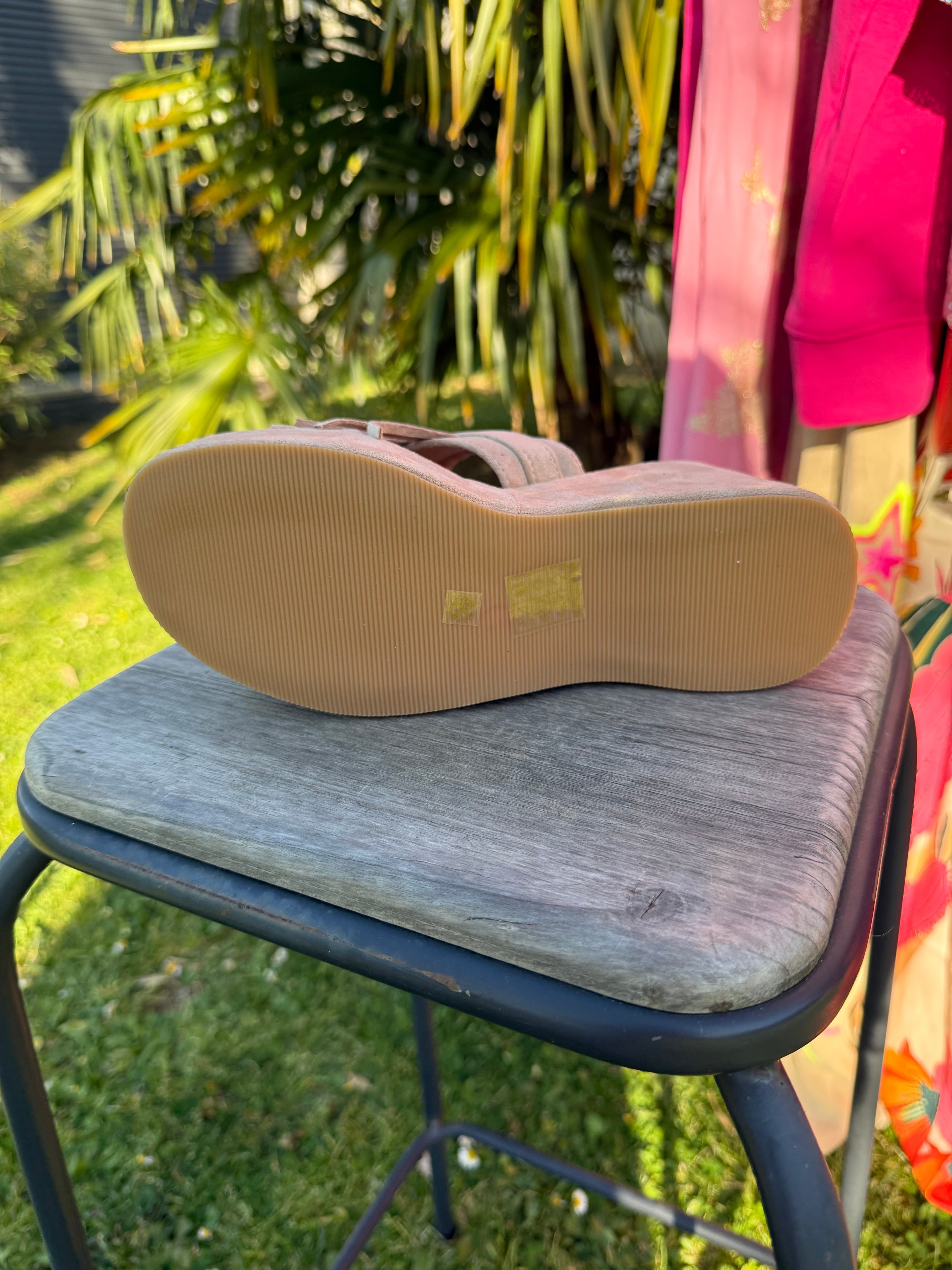 Sabot Mocassin Compensé Beige