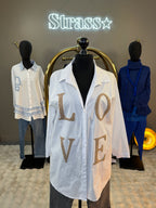 Chemise Love Blanche Grande Taille