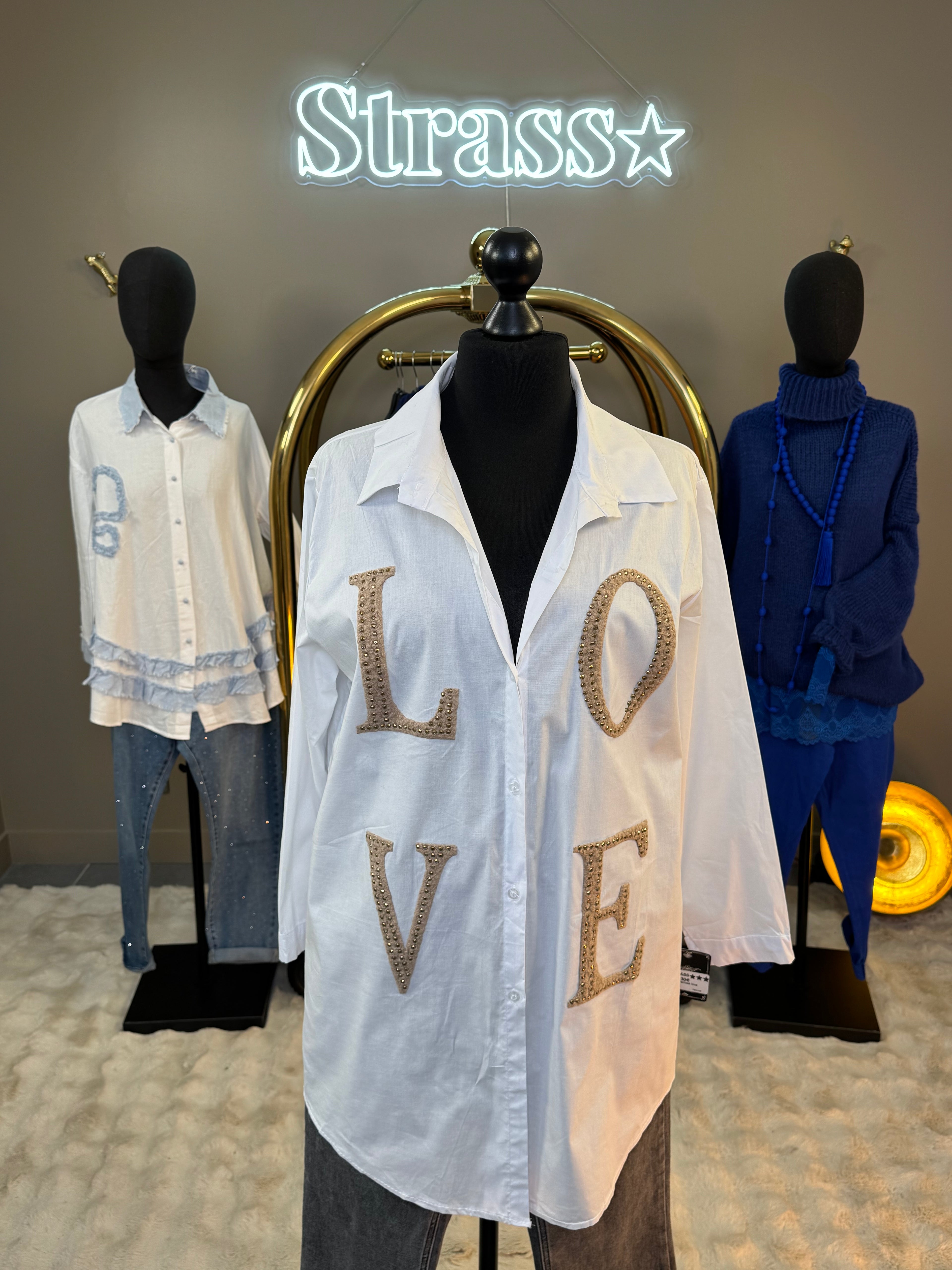 Chemise Love Blanche Grande Taille