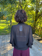 Top col foulard noir