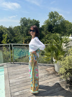 Pantalon Ramages Turquoise