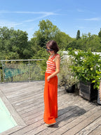 Pantalon Uni Viscose Orange