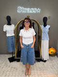 Bermuda Boutons Jean