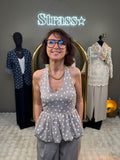 Top Dos Nu Polka Beige