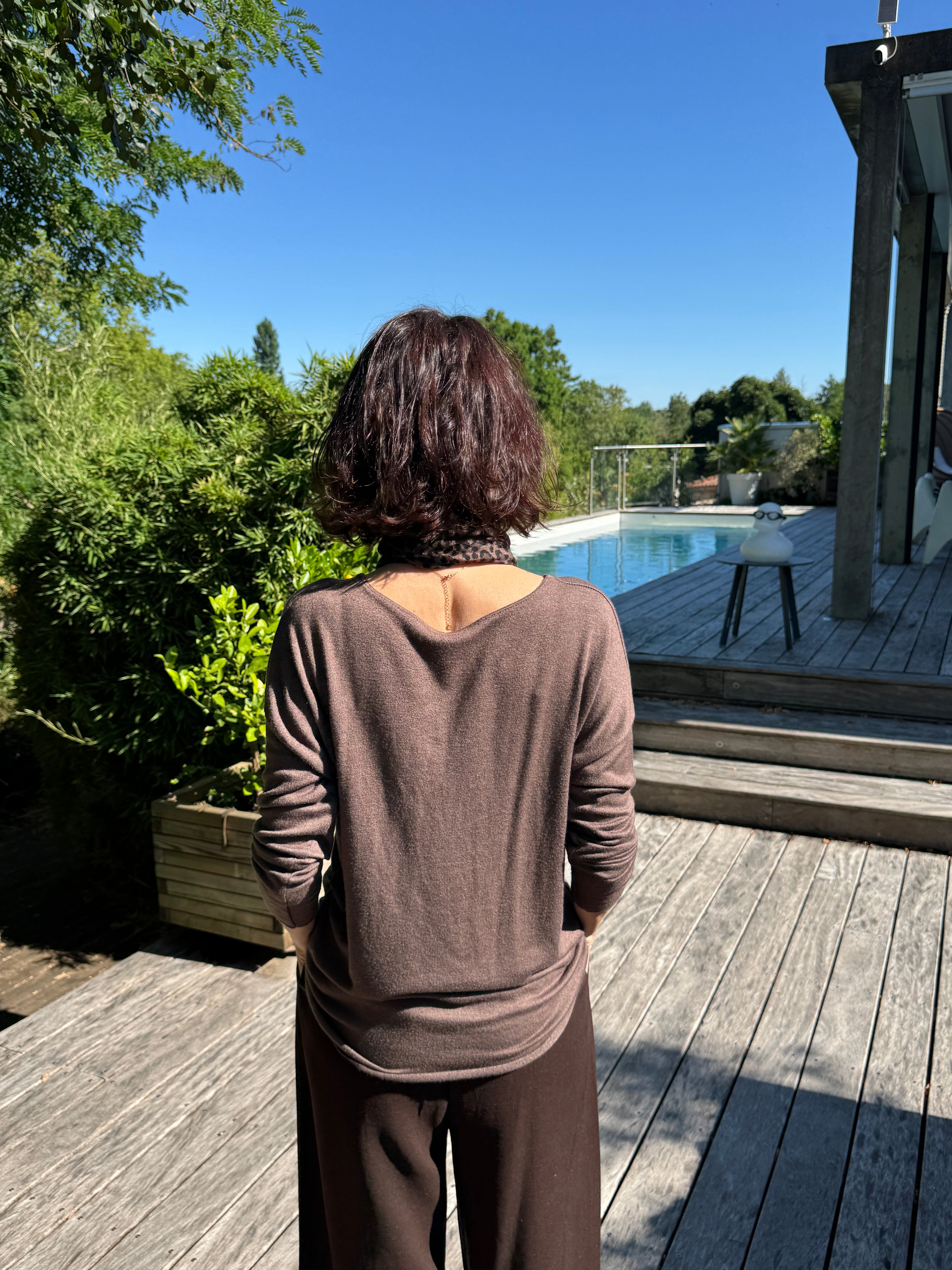 Pull + écharpe Léo Choco