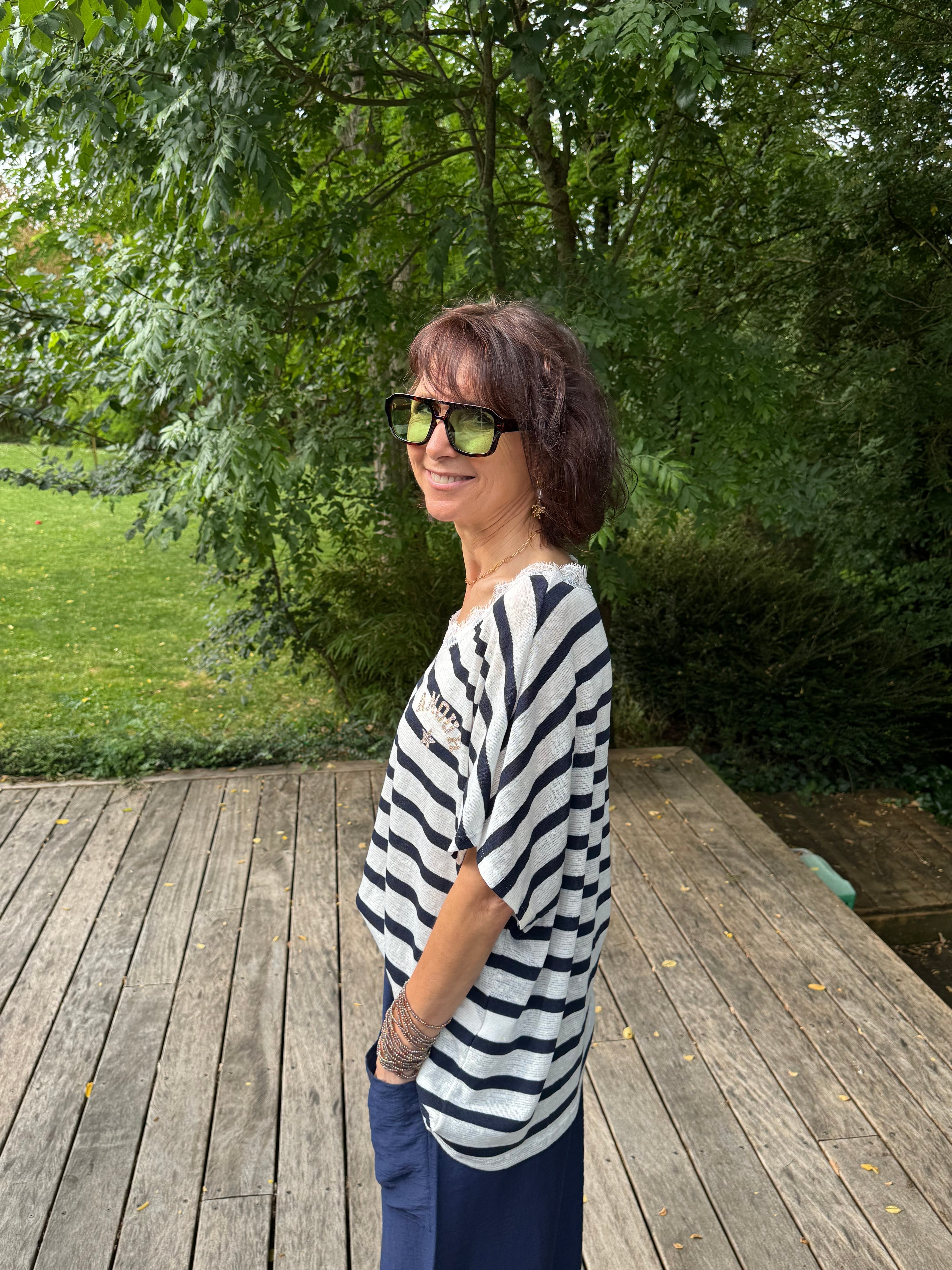 T Shirt Navy Amour Bleu Marine