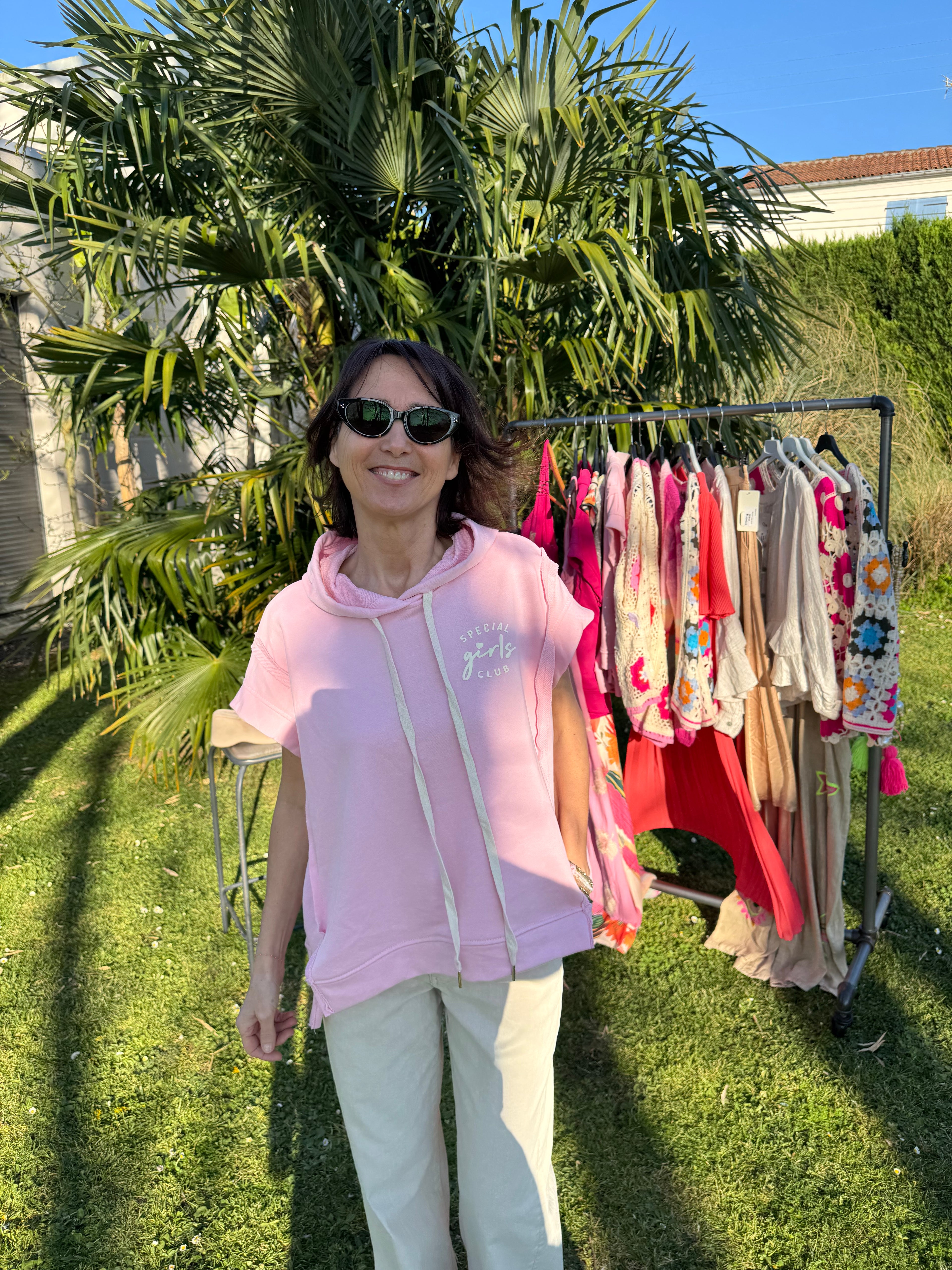 Sans Manche Girl Rose