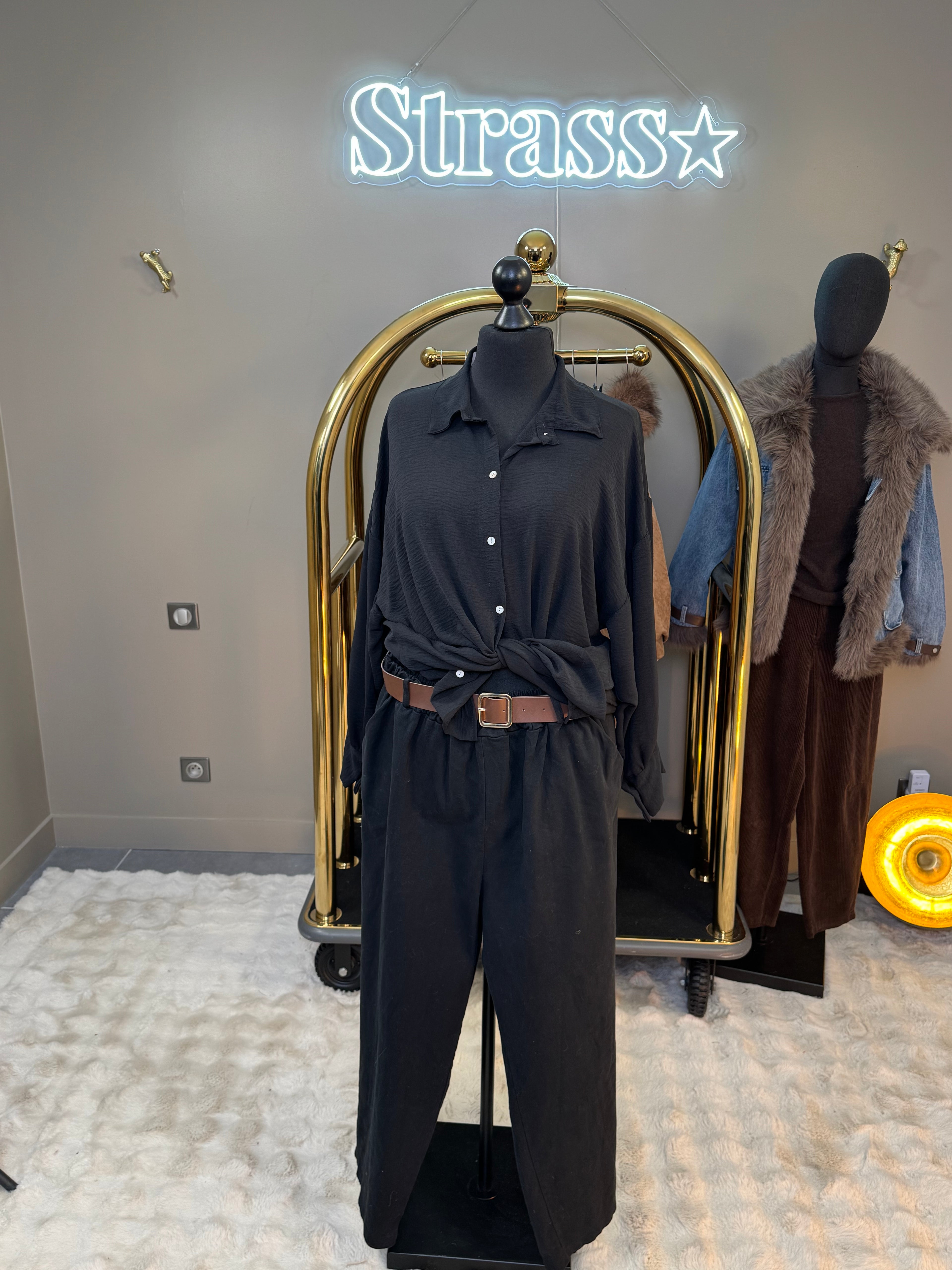 Pantalon Pascaline Noir Large Grande Taille